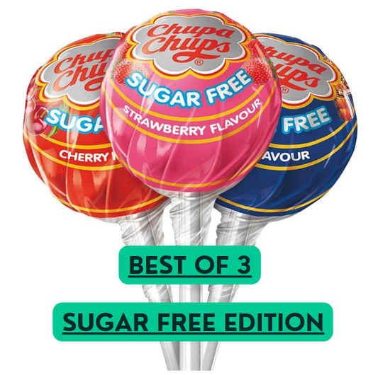SUGAR FREE Edition | BEST OF 3 | Chupa Chups | Standard Size 12g